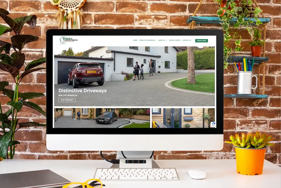 Briarlea Landscapes website shown on devices