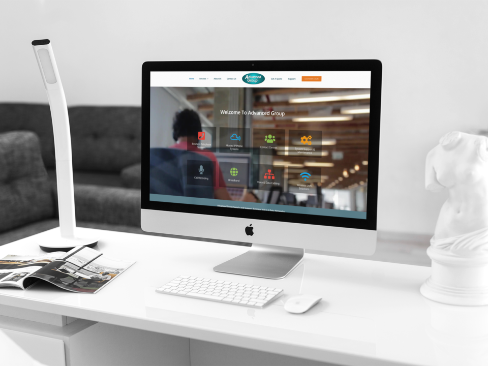 Advanced Group website shown on devices